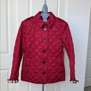Burberry Quilted Red Puffer Jacket